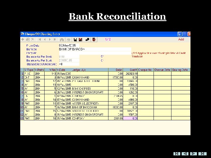 Bank Reconciliation 