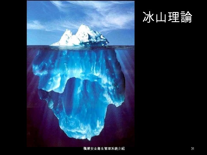 冰山理論 職業安全衛生管理系統介紹 31 