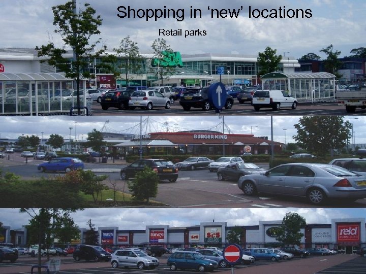 Shopping in ‘new’ locations Retail parks 