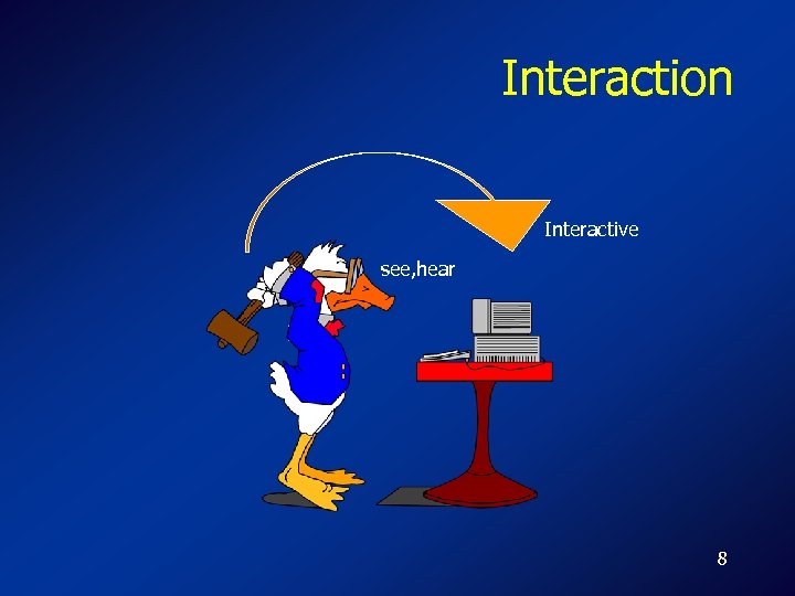 Interaction Interactive see, hear 8 