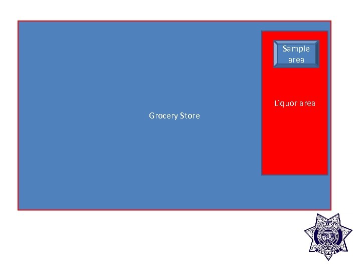 Sample area Liquor area Grocery Store 