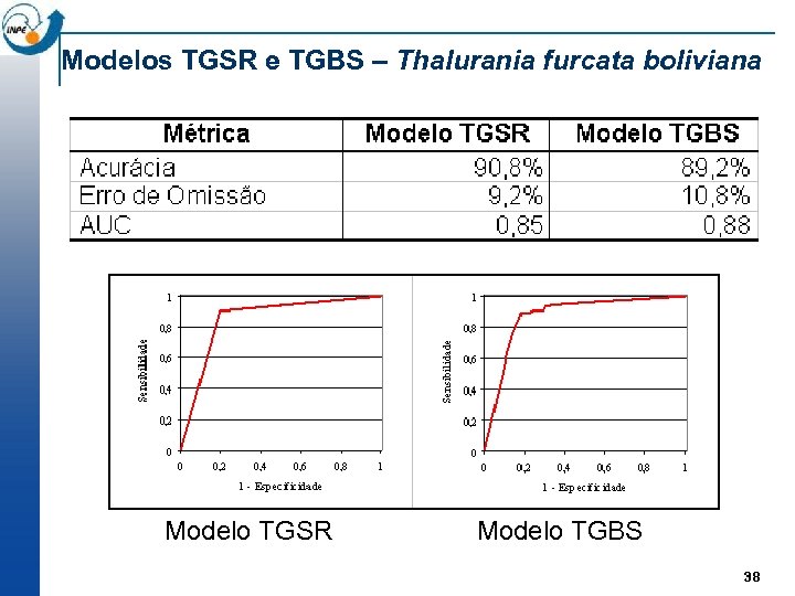 Modelos TGSR e TGBS – Thalurania furcata boliviana Modelo TGSR Modelo TGBS 38 