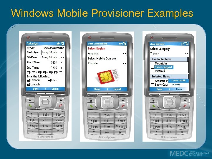 Windows Mobile Provisioner Examples 
