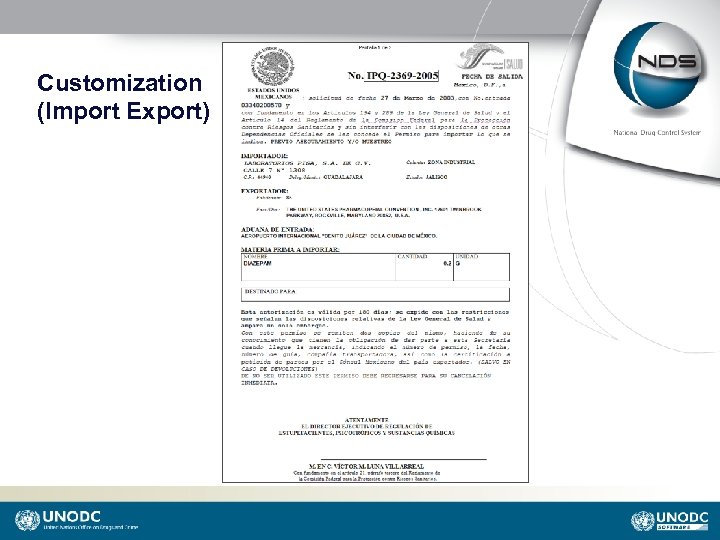 Customization (Import Export) 