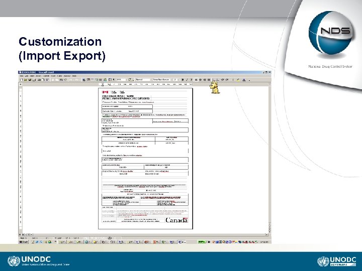 Customization (Import Export) 