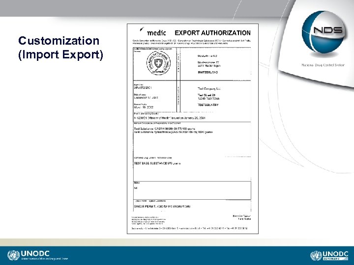 Customization (Import Export) 