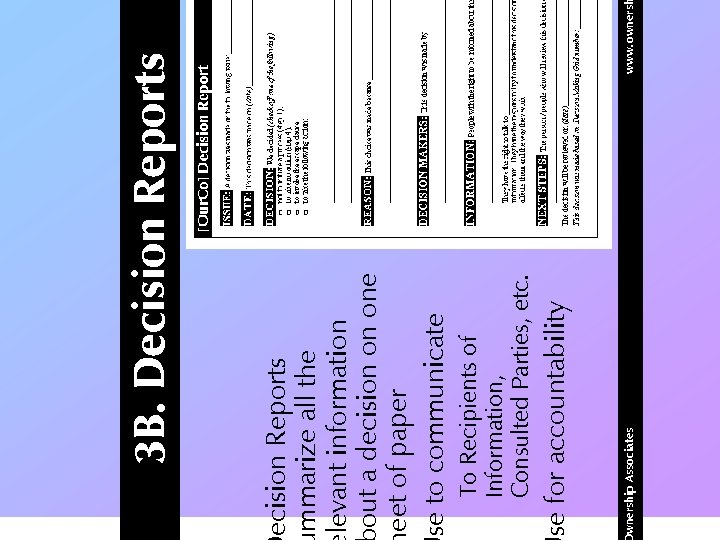 wnership Associates se for accountability To Recipients of Information, Consulted Parties, etc. ecision Reports