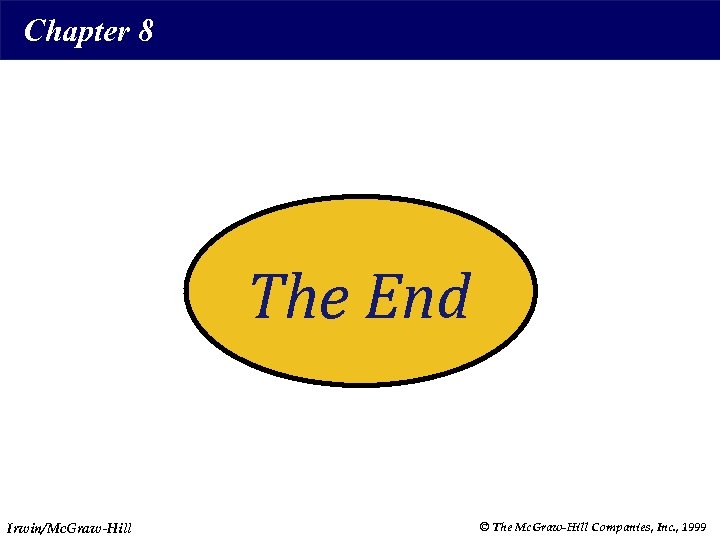 Chapter 8 The End Irwin/Mc. Graw-Hill © The Mc. Graw-Hill Companies, Inc. , 1999