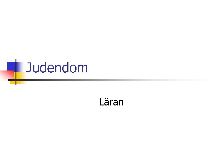 Judendom Läran 