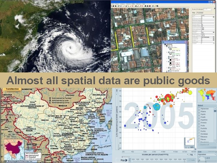 Almost all spatial data are public goods 