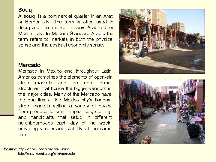 Souq A souq is a commercial quarter in an Arab or Berber city. The