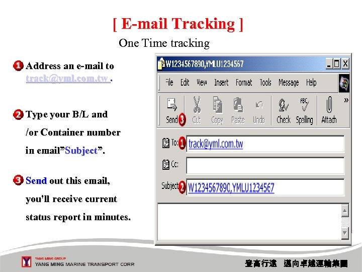 Tracking yang ming Container Tracking