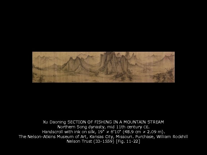 Xu Daoning SECTION OF FISHING IN A MOUNTAIN STREAM Northern Song dynasty, mid 11