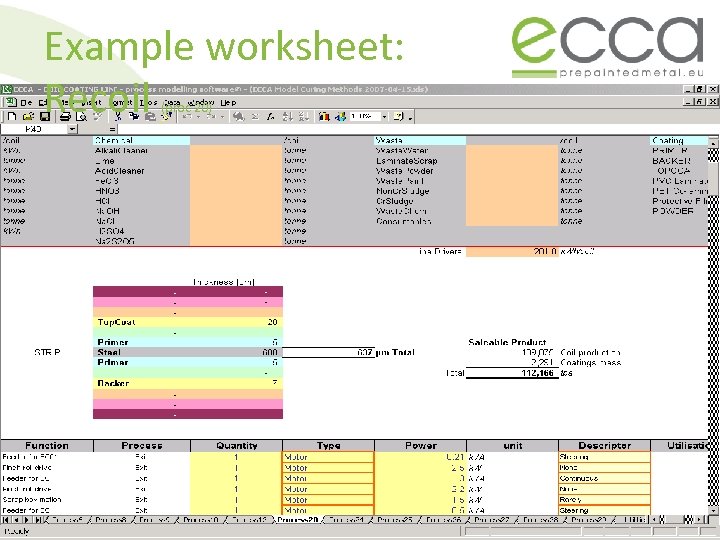 Example worksheet: Recoil (proc 20) 