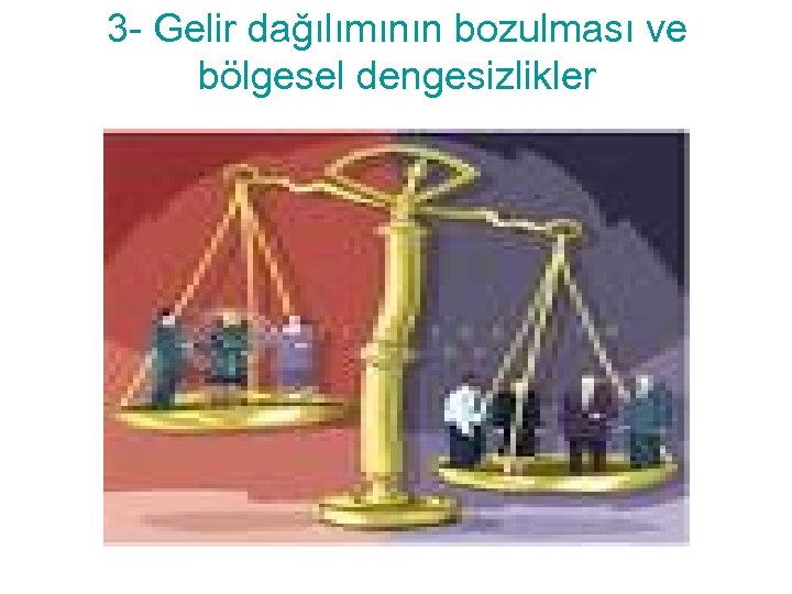 3 - Gelir dağılımının bozulması ve bölgesel dengesizlikler 