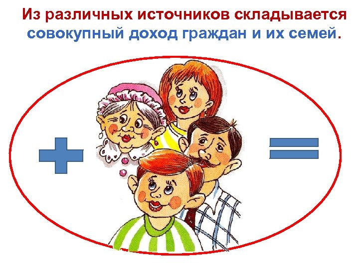 Из различных источников складывается совокупный доход граждан и их семей. 