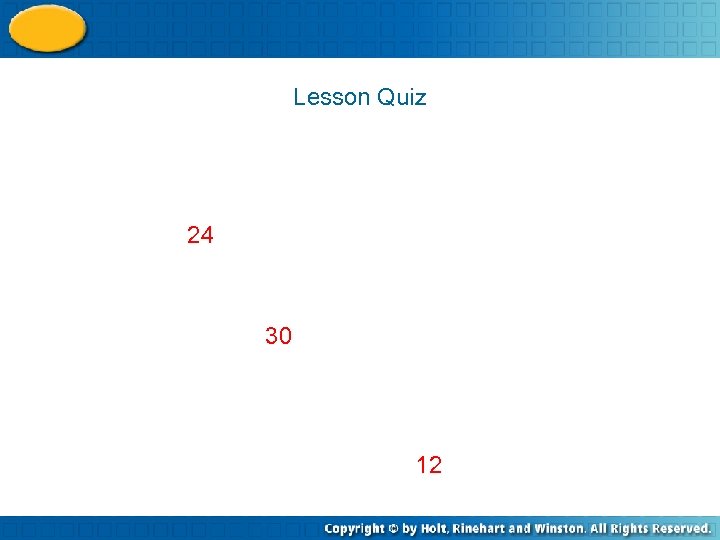 Lesson Quiz 24 30 12 
