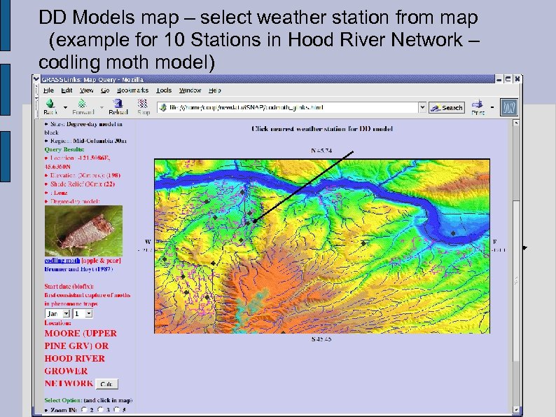 DD Models map – select weather station from map (example for 10 Stations in