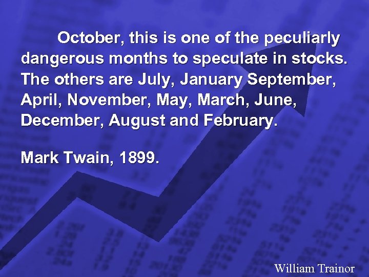 Slide 2 © 2003 By Default! October, this is one of the peculiarly dangerous