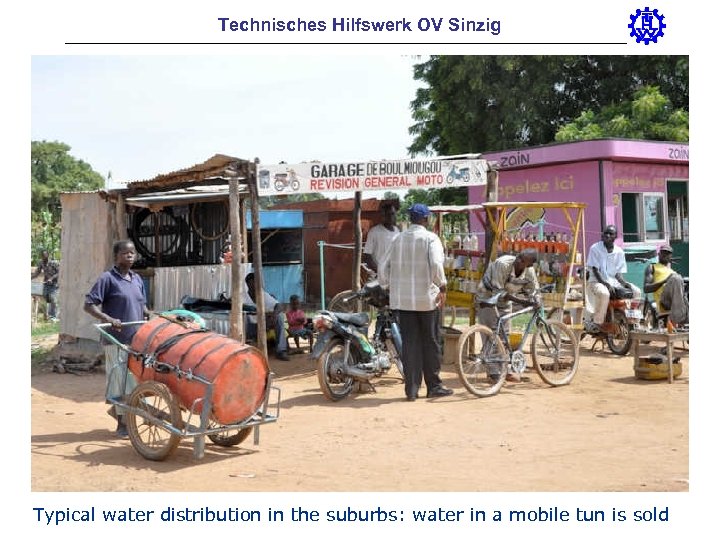 Technisches Hilfswerk OV Sinzig Typical water distribution in the suburbs: water in a mobile