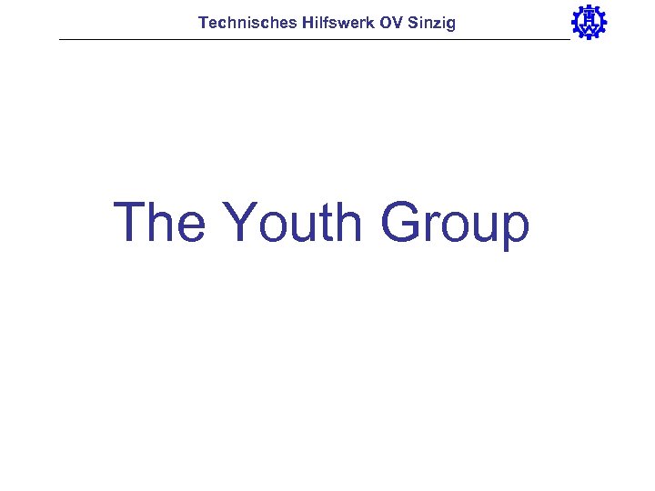 Technisches Hilfswerk OV Sinzig The Youth Group 