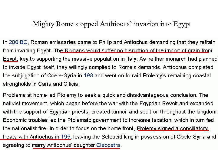 Mighty Rome stopped Anthiocus’ invasion into Egypt 