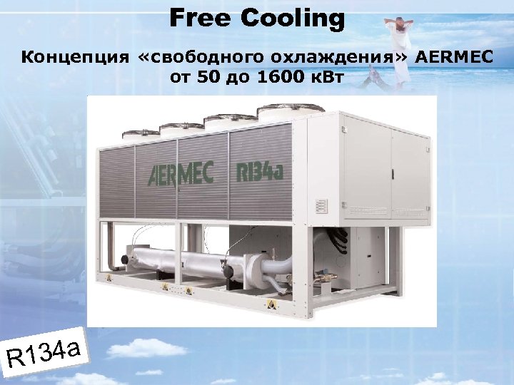 Free Cooling Концепция «свободного охлаждения» AERMEC от 50 до 1600 к. Вт 134 a