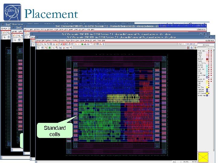 Placement sandro. bonacini@cern. ch Tap cells Standard cells Power/ground connections 30/3/10 Sandro Bonacini -