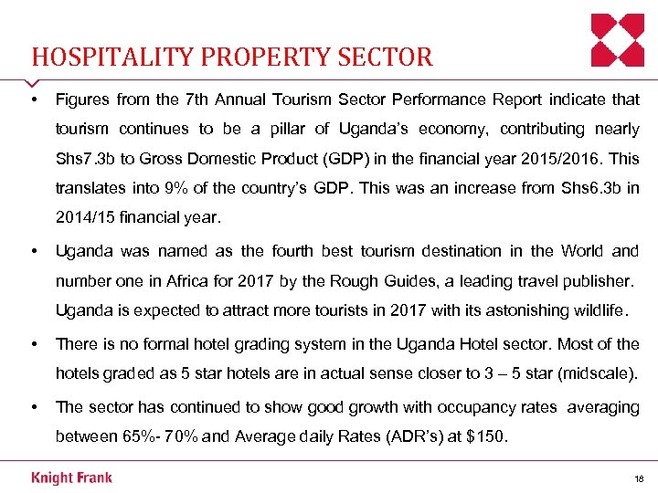 HOSPITALITY PROPERTY SECTOR • Figures from the 7 th Annual Tourism Sector Performance Report