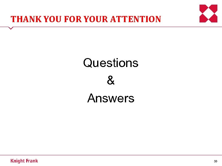 THANK YOU FOR YOUR ATTENTION Questions & Answers 33 