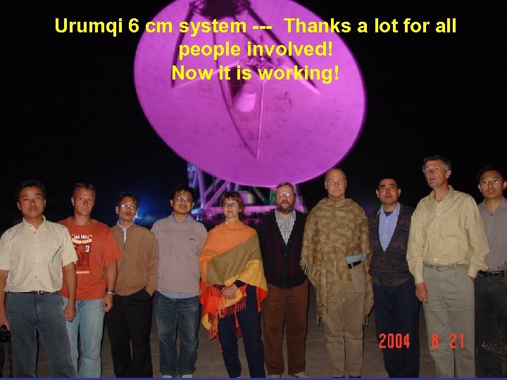 Urumqi 6 cm system --- Thanks a lot for all people involved! Now it