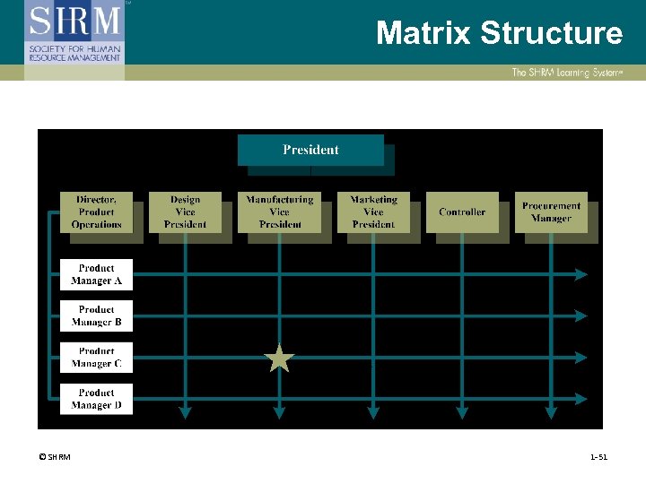 Matrix Structure © SHRM 1 -51 