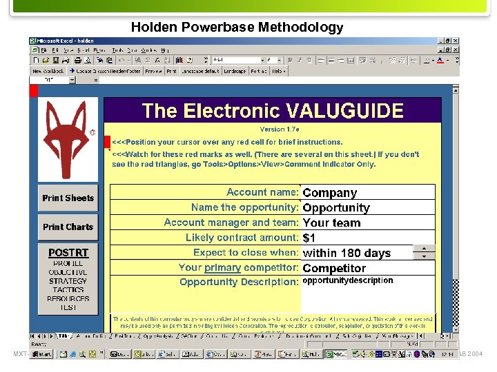 Holden Powerbase Methodology MXT-04: 0037 rev A © Mobitex Technology AB 2004 