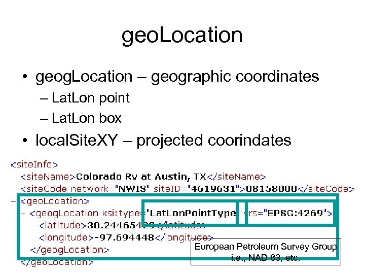 geo. Location • geog. Location – geographic coordinates – Lat. Lon point – Lat.