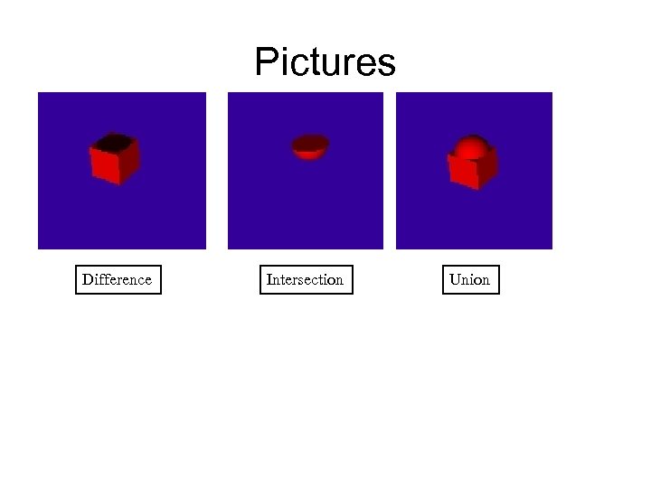 Pictures Difference Intersection Union 