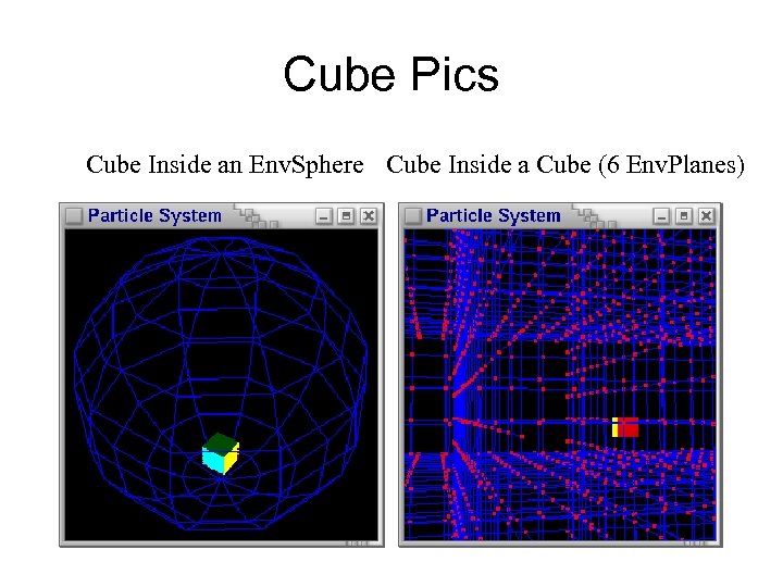 Cube Pics Cube Inside an Env. Sphere Cube Inside a Cube (6 Env. Planes)