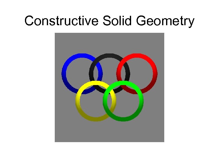 Constructive Solid Geometry 