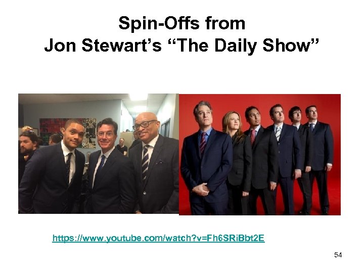 Spin-Offs from Jon Stewart’s “The Daily Show” https: //www. youtube. com/watch? v=Fh 6 SRi.