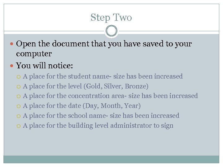 Step Two Open the document that you have saved to your computer You will