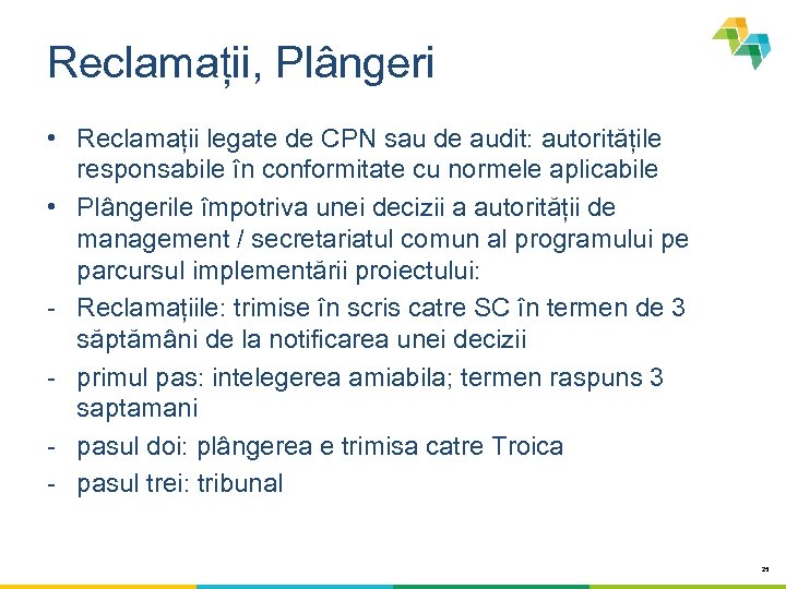 Reclamații, Plângeri • Reclamații legate de CPN sau de audit: autoritățile responsabile în conformitate