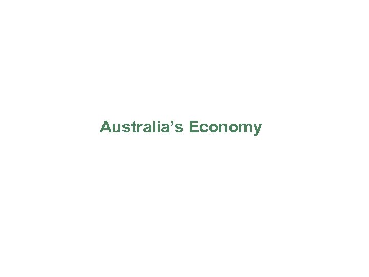 Australia’s Economy 