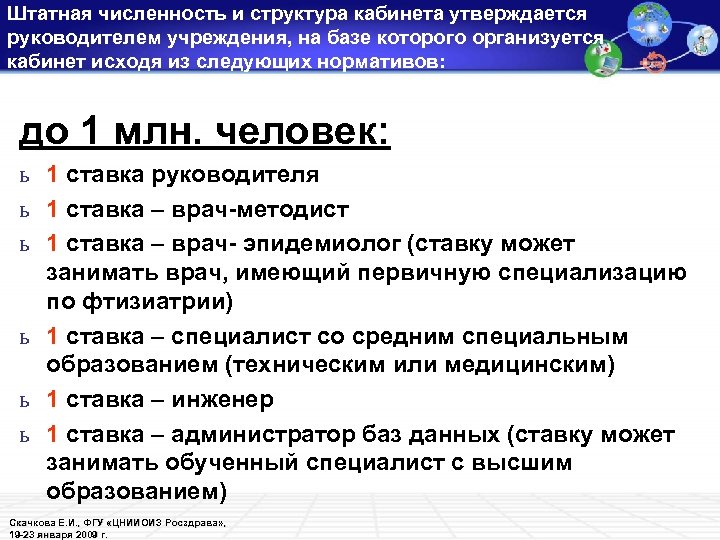 Штатная численность и структура кабинета утверждается руководителем учреждения, на базе которого организуется кабинет исходя