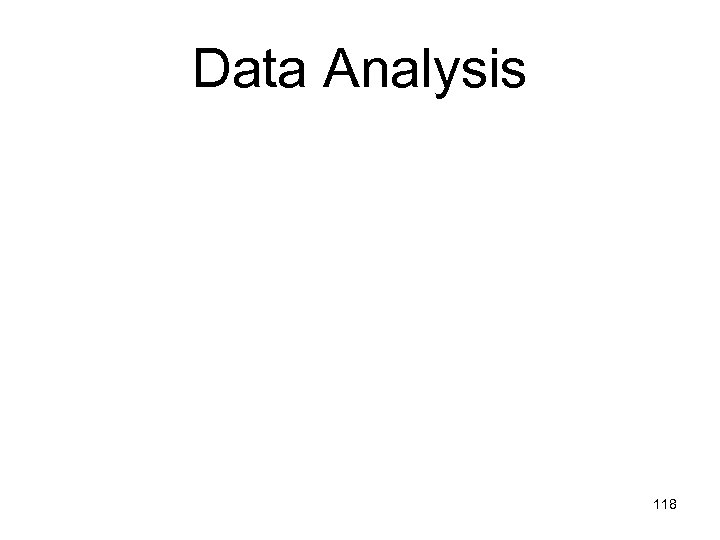 Data Analysis 118 