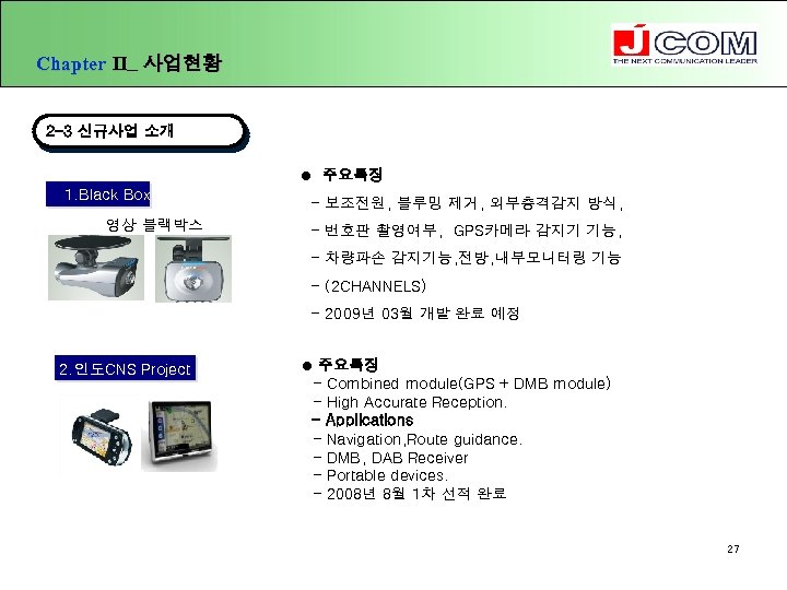 Chapter Ⅱ_ 사업현황 2 -3 신규사업 소개 l 주요특징 1. Black Box 영상 블랙박스