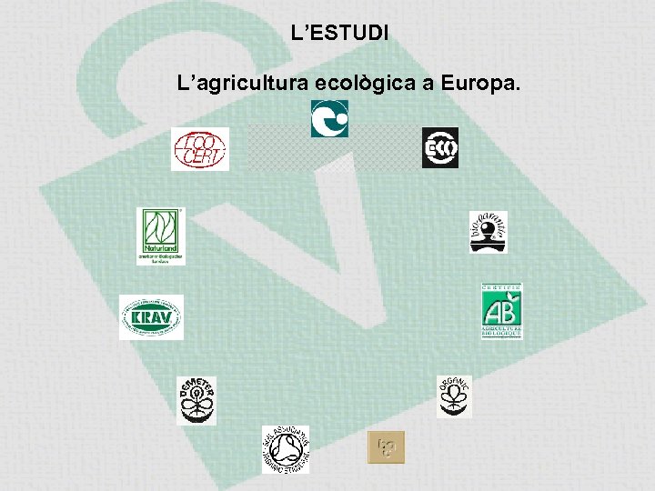 L’ESTUDI L’agricultura ecològica a Europa. 