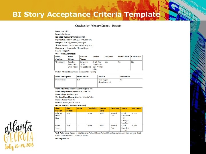 BI Story Acceptance Criteria Template 