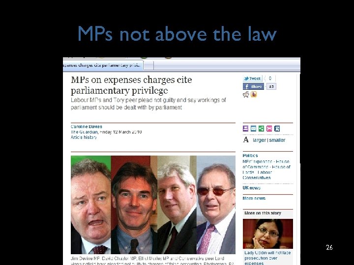 MPs not above the law 26 