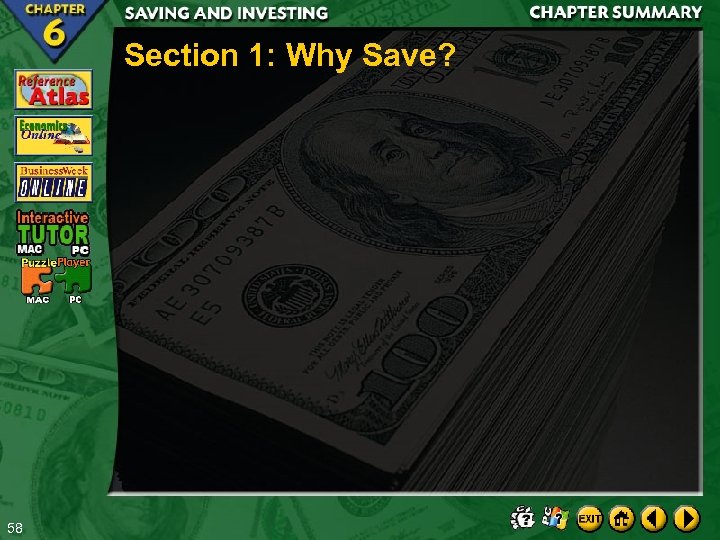 Section 1: Why Save? 58 