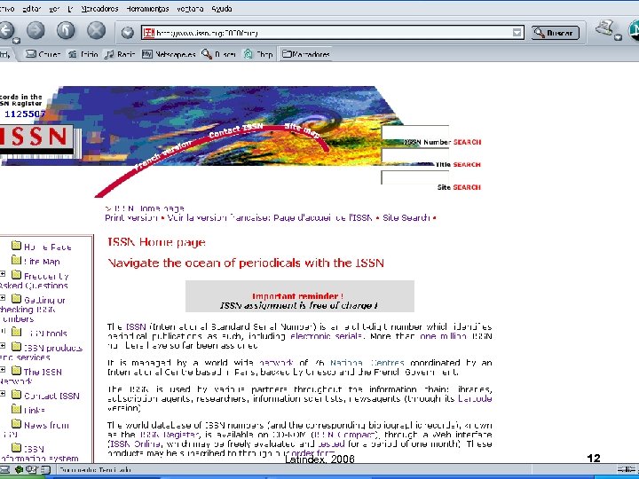 Latindex, 2006 12 