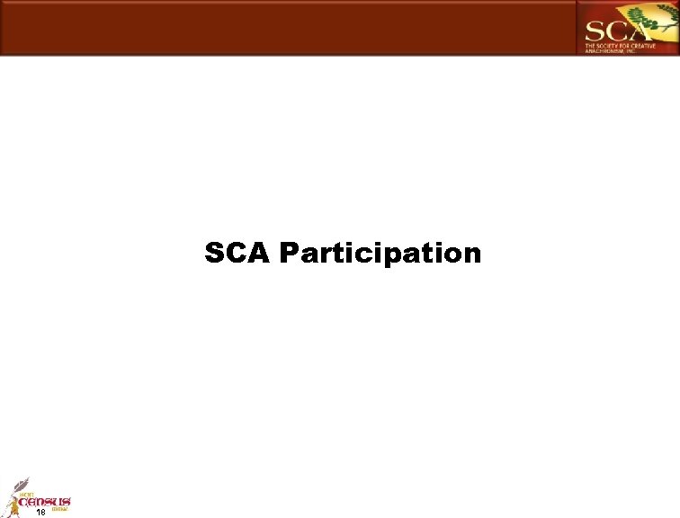SCA Participation 18 